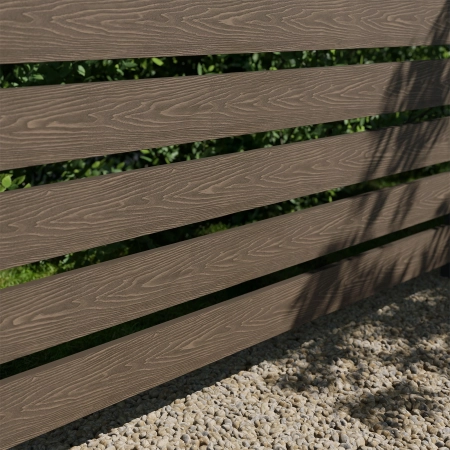 Șipcă compozită cu structură de lemn, NORDECK Hageline, Maro 150 x 20 x 1500 mm