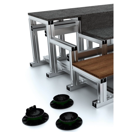 Grindă din aluminiu pentru terasă, înaltă, 4 m 50x39 mm, SystemPeter PICLIP