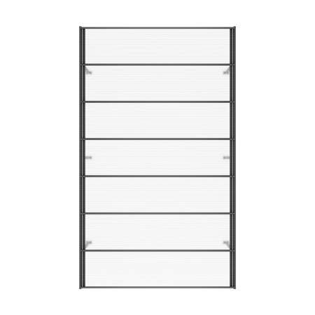 Copertină auto de garaj NORDVIC Njord 3x5 - 313 x 502 x 205 cm cu policarbonat 6 mm, Cold Grey