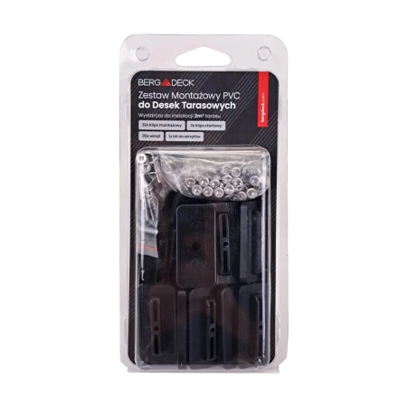 Set de montaj din plastic pentru plăci compozite de terasă 32 cleme de montaj + 3 cleme de pornire