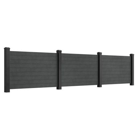 Șipcă compozită cu structură de lemn, NORDECK Hageline, Antracit 150 x 20 x 1500 mm