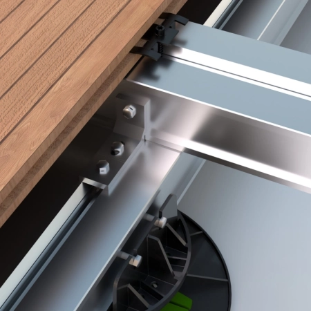 Grindă din aluminiu pentru terasă, înaltă, 4 m 50x39 mm, SystemPeter PICLIP