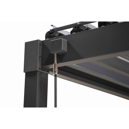 Pergolă de grădină pentru terasă MIRADOR Solid 80 - 3 x 4 m Antracit