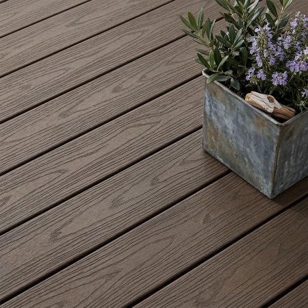 Placă de terasă compozită NORDECK Dubline Teak | Walnut 300 × 14,3 × 2,25 cm
