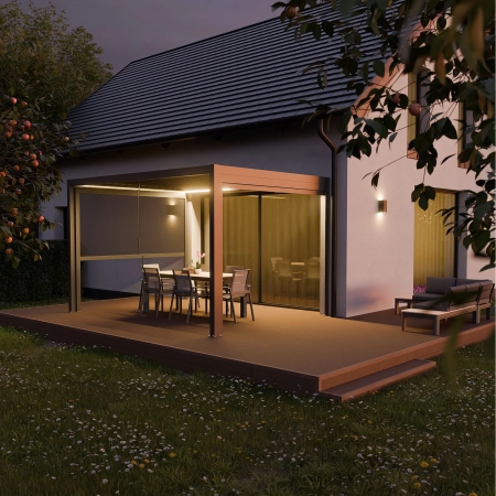 Colțar compozit WPC NORDECK Skogline Teak 220 × 4,8 × 4,8 cm