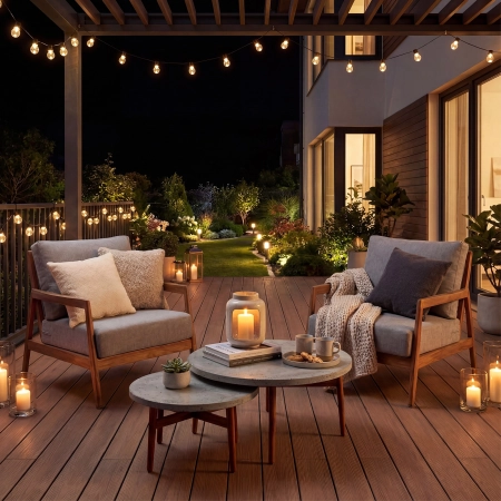 Set de relaxare din aluminiu BELLANTI Prato pentru 2 persoane + măsuță | Gri | Teak