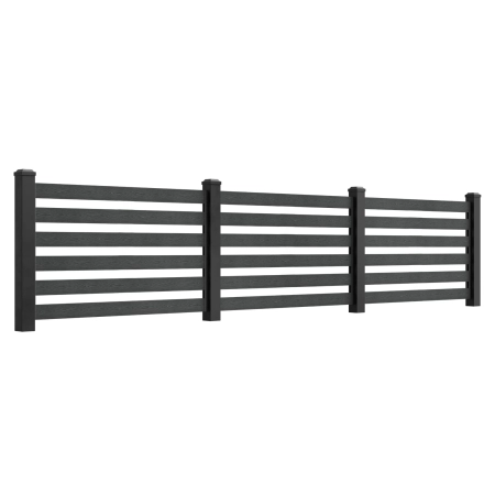 Șipcă compozită cu structură de lemn, NORDECK Hageline, Antracit 150 x 20 x 1500 mm