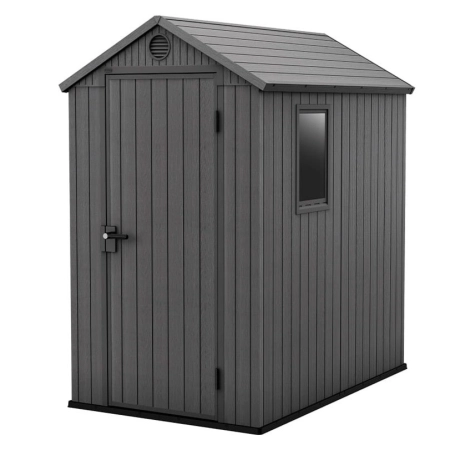 Căsuță pentru unelte Darwin 4x6 gri cu podea 125,8x184,5 cm, Keter