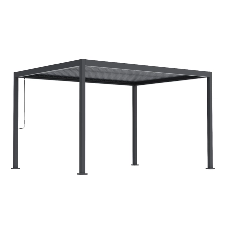 Pergolă de grădină bioclimatică din aluminiu VIKEN 3x4 m antracit NORDVIC