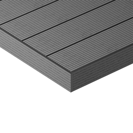 Profil de mascare plat cu două fețe WPC NORDECK Skogline Grey Oak 220 × 8 × 1 cm