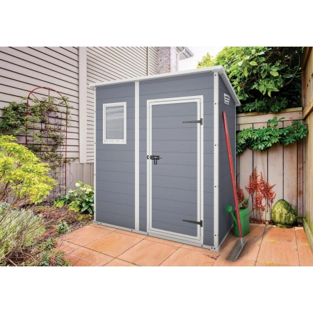 Căsuță pentru unelte, de grădină Manor PENT 6x4 gri cu podea 183,5x111 cm, Keter