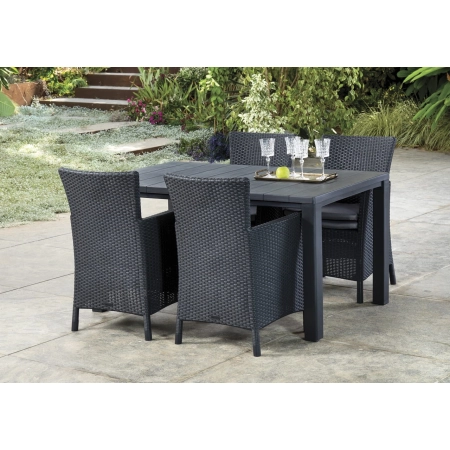 Masă de grădină pentru 6 persoane JULIE 2 150 x 90 cm - grafit, KETER