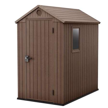 Magazie pentru unelte Darwin 4x6 maro cu podea 125,8x184,5 cm, Keter
