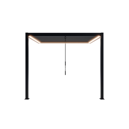 Pergolă de perete pentru terasă din aluminiu NORDVIC Skyline LED Light 3 x 3 m Antracit