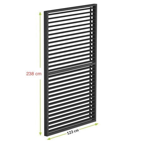 Panou lateral cu jaluzele din aluminiu 123 x 238 cm - Pergolă de terasă NORDVIC Skyline Antracit