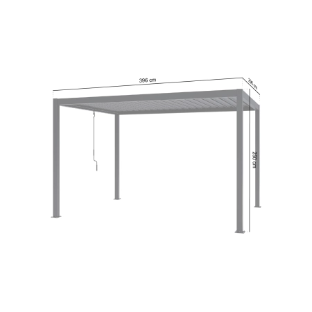 Pergolă de grădină pentru terasă din aluminiu NORDVIC Skyline 3 x 4 m Antracit
