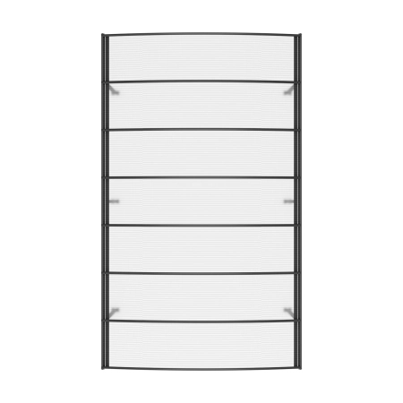 Copertină adăpost auto NORDVIC Frej 3x5 - 302 x 508 x 230 cm cu policarbonat 6 mm, Cold Grey