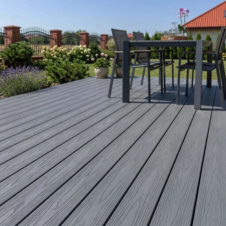 Placă de terasă compozită NORDECK Dubline Grey | Charcoal 300 × 14,3 × 2,25 cm