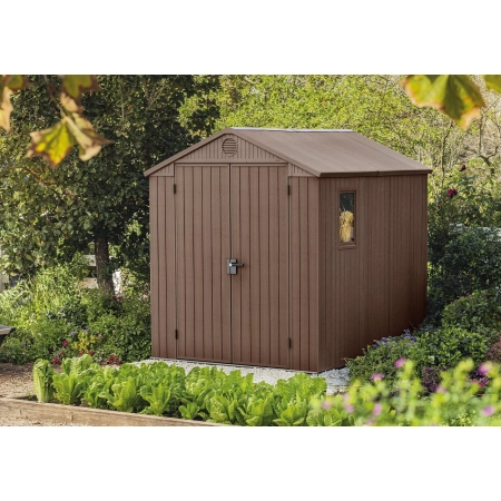 Căsuță pentru unelte Darwin 6x8 maro cu podea 190x244 cm, Keter