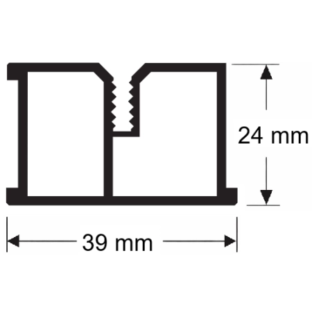 Conector pentru riglă din aluminiu 18x100x2 mm (2 buc. + 8 șuruburi), SystemPeter PICLIP