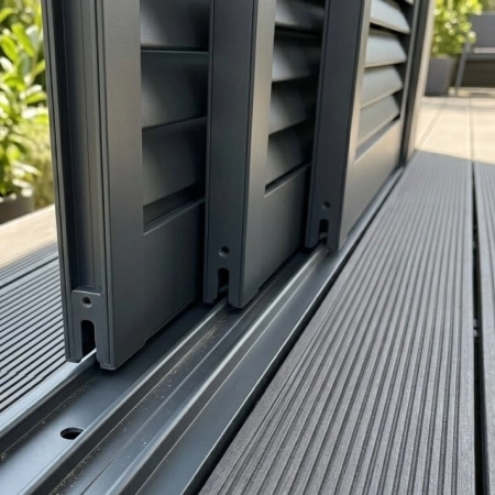 Uși glisante cu jaluzele 3x92 cm din aluminiu pentru pergola Skyline Nordvic 3 m