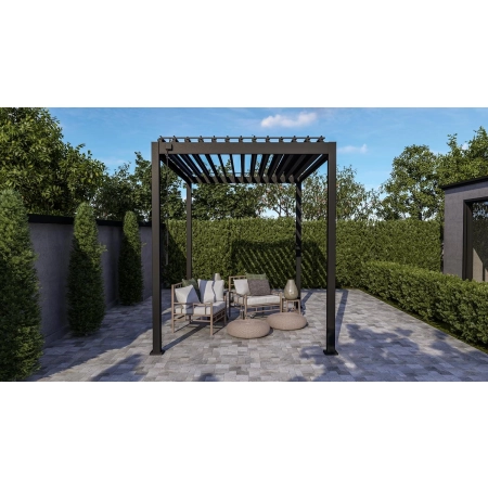Pergolă de balcon/grădină MIRADOR 80 Solid 3 x 2 m Antracit