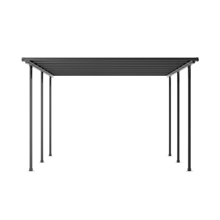 Copertină auto adăpost garaj NORDVIC Njord 3x6 - 313 x 573 x 205 cm cu policarbonat 6 mm, Cold Grey