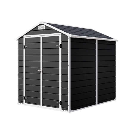 Căsuță de grădină scandinavă din material plastic Nordvic Vidar 194 × 241 cm, Cold Grey