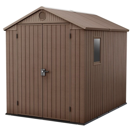 Căsuță pentru unelte Darwin 6x8 maro cu podea 190x244 cm, Keter