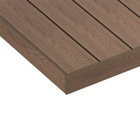 Șipcă de mascare plată cu două fețe WPC NORDECK Skogline Teak Închis 220 × 8 × 1 cm