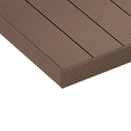 Șipcă de mascare plată cu două fețe WPC NORDECK Skogline Teak Închis 220 × 8 × 1 cm