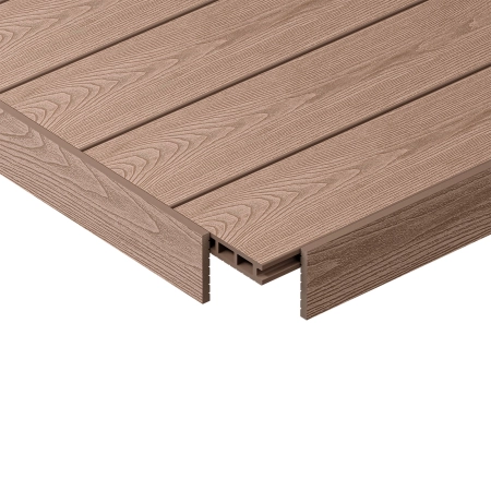 Plintă de mascare plată reversibilă WPC NORDECK Skogline Teak 220 × 8 × 1 cm