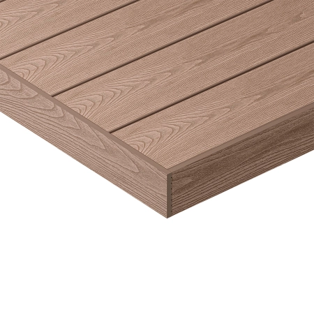 Plintă de mascare plată reversibilă WPC NORDECK Skogline Teak 220 × 8 × 1 cm
