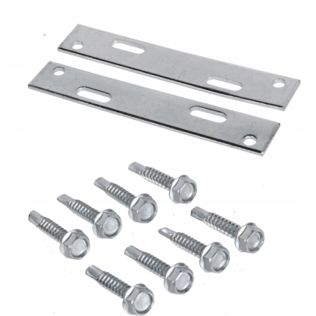 Conector pentru riglă din aluminiu 18x100x2 mm (2 buc. + 8 șuruburi), SystemPeter PICLIP